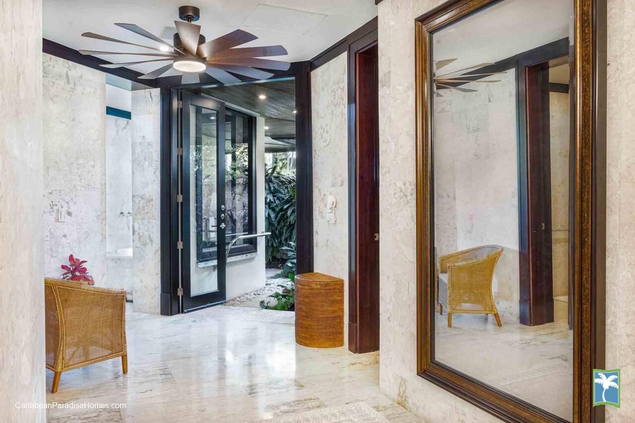 Explore this stylish hallway with contemporary design.