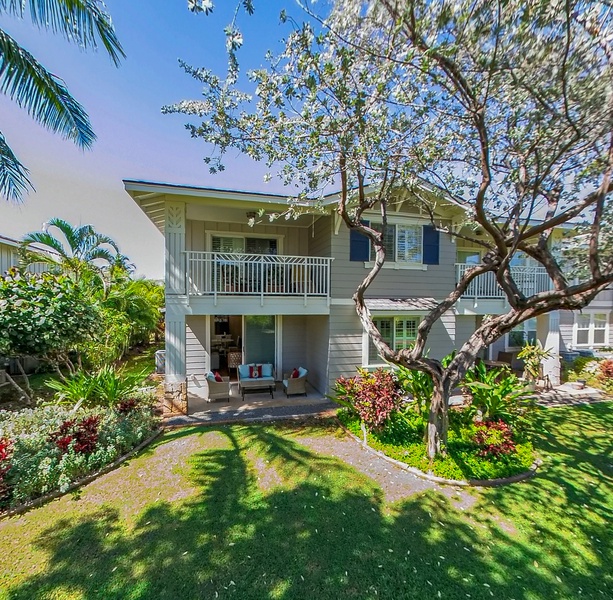 Airy and lush lanai view greets you in the morning.