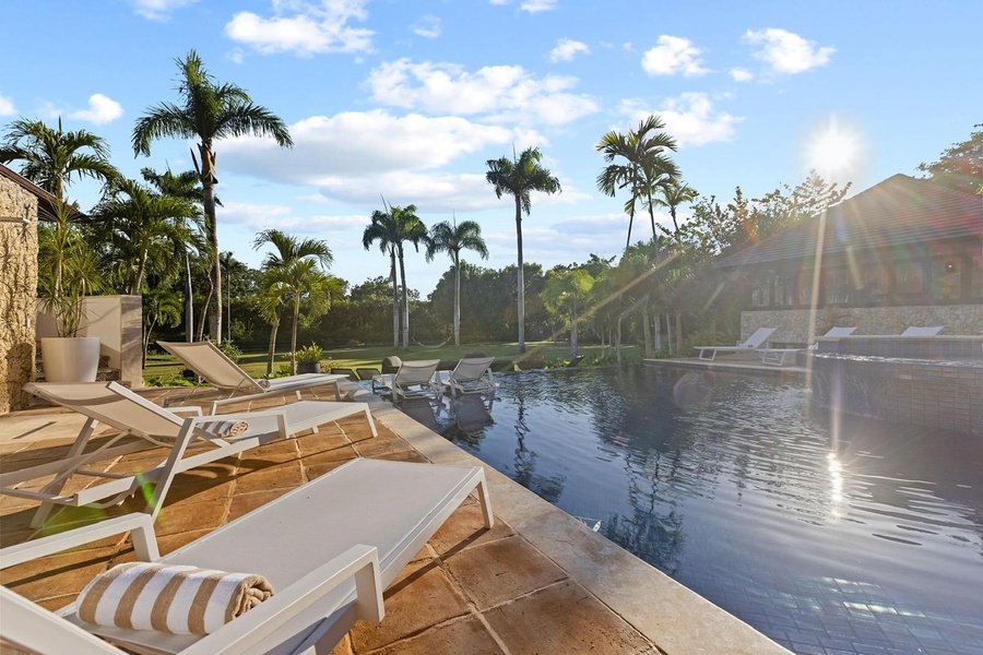 Unwind on poolside loungers and enjoy the breathtaking views of the Dominican Republic.