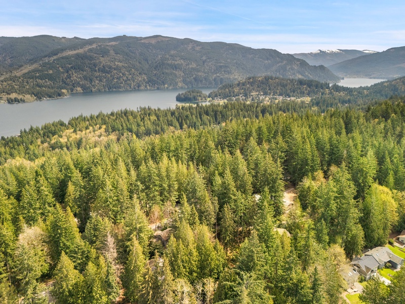Aerial views capture the beauty of nearby Galbraith Mountain and Lake Whatcom—just minutes away.