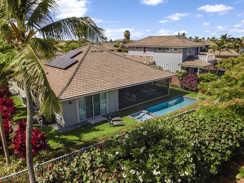 Aerial view showcasing the screened in Lanai