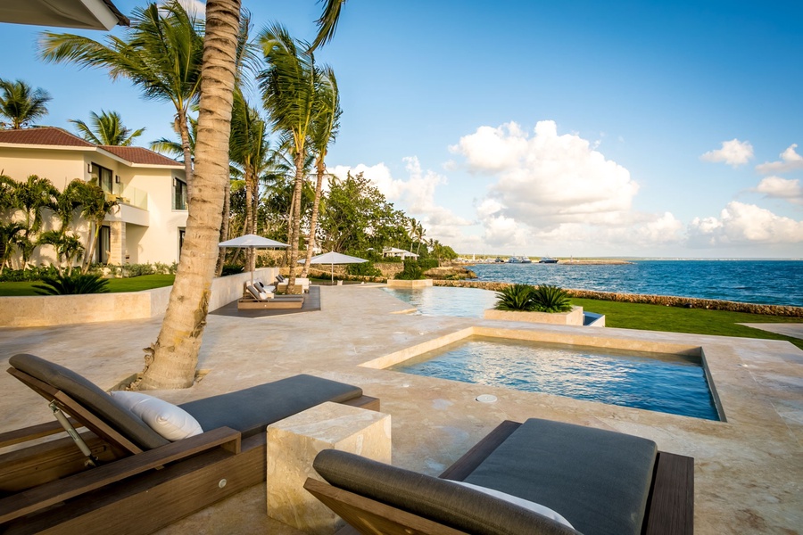 Unwind on poolside loungers and enjoy the breathtaking views of the Dominican Republic coastline.