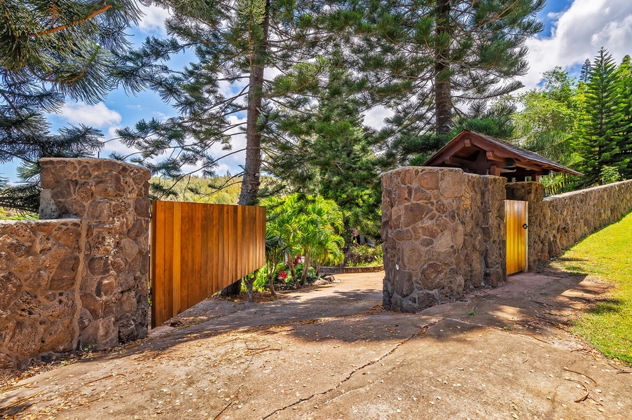 Gated access ensures seclusion and privacy