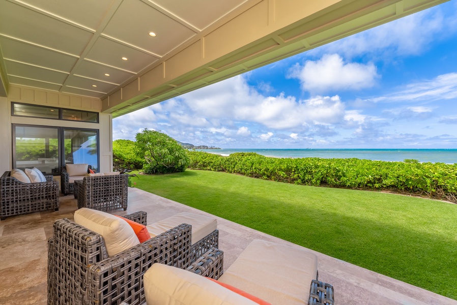 Private access to Kailua Bay's gorgeous white sand beaches