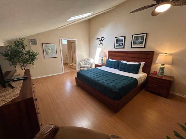 Newly updated loft sleeping area featuring central A/C, TV and ensuite