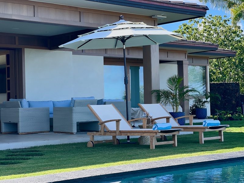 Luxury loungers + shaded views = Poolside perfection