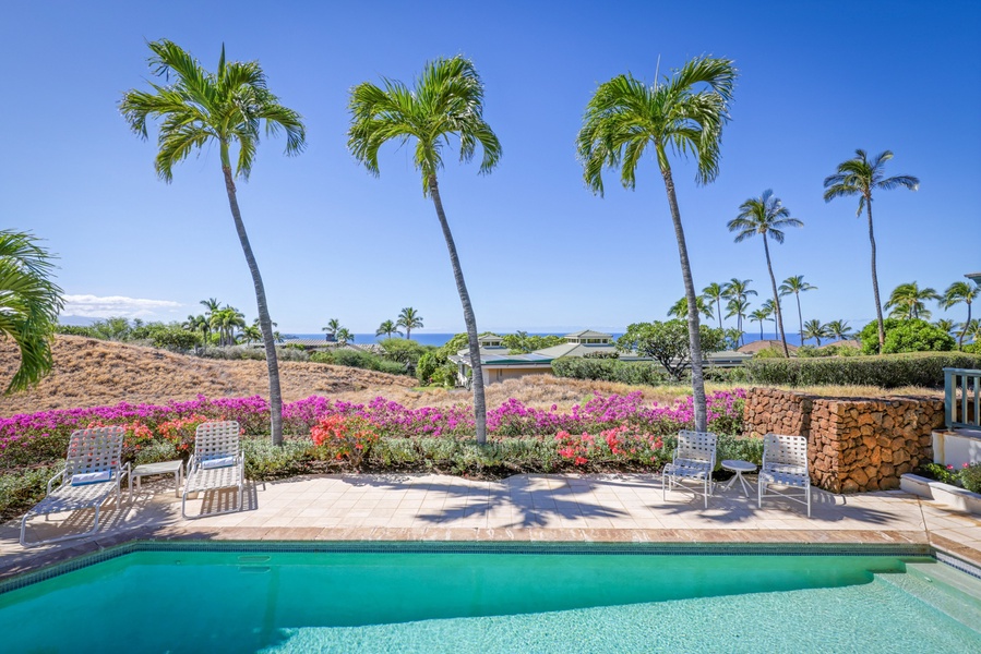 Lounge in true tropical luxury by the private pool naturally warmed by the sun.