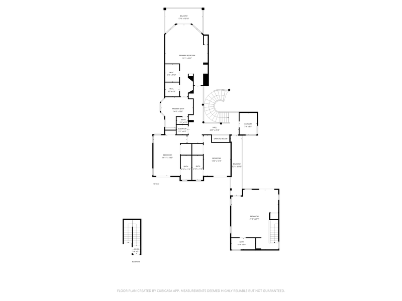 Floor plan of Maunalua Estate, showcasing the thoughtfully designed layout with open living spaces, a private bedroom, full kitchen, and convenient flow for comfortable extended island stays.