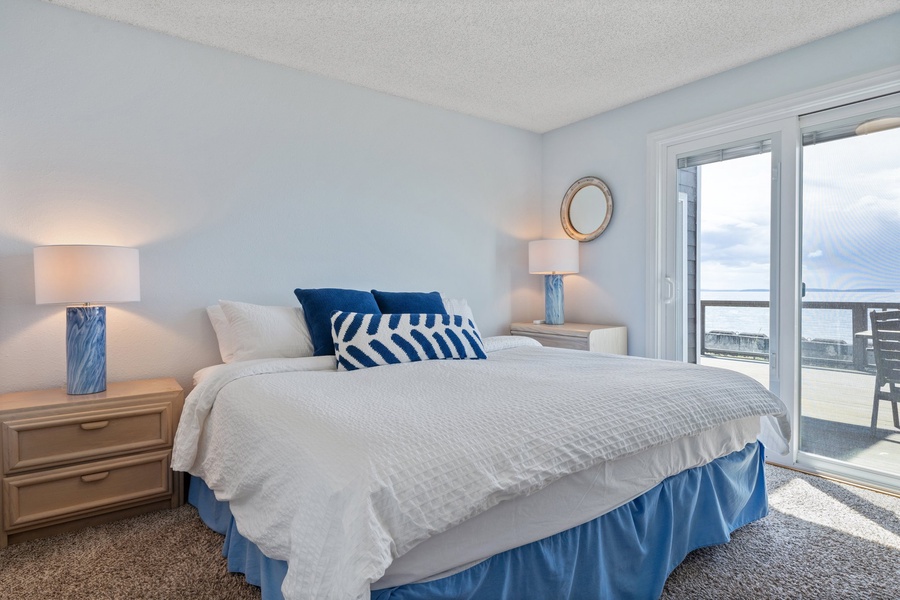 Wake up to stunning ocean views from the primary bedroom.