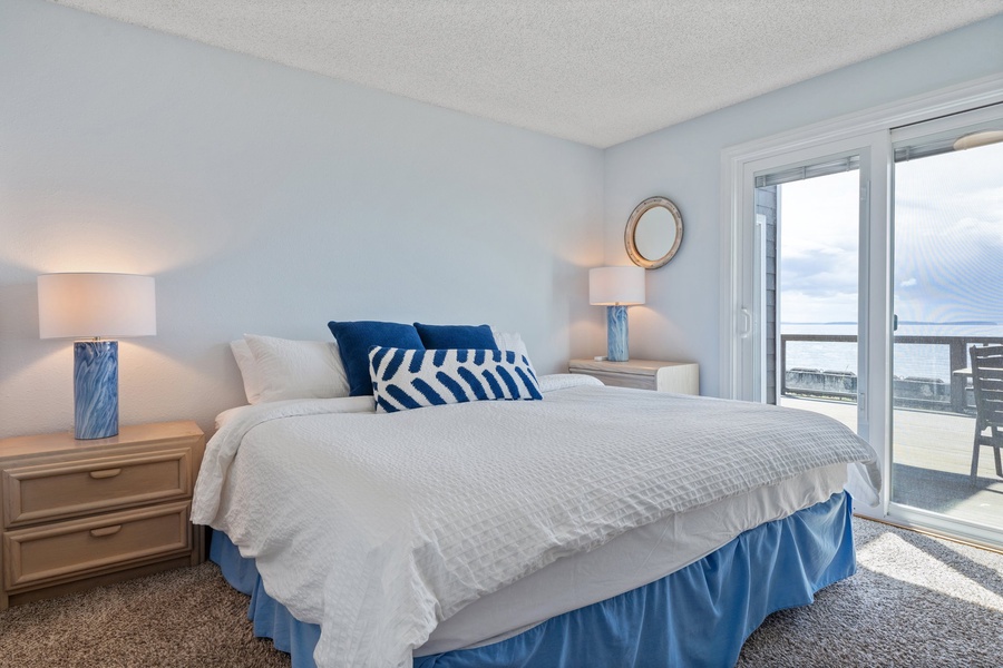 Wake up to stunning ocean views from the primary bedroom.