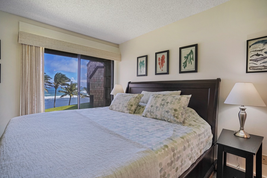 Ocean-view primary bedroom