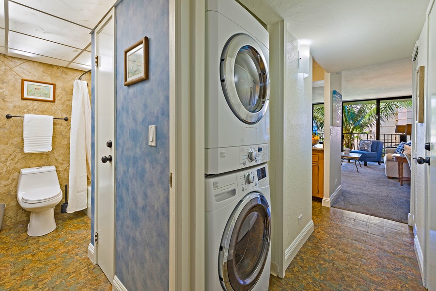 Kaanapali Shores 544 offers an in-suite washer and dryer, keeping your wardrobe fresh during your stay.