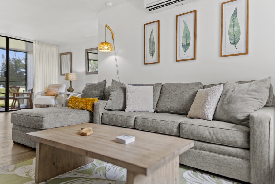 Living area with a split-type AC for a more cozy family retreat.