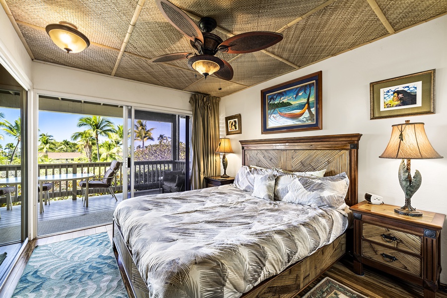 Primary bedroom offers a private lanai and ensuite