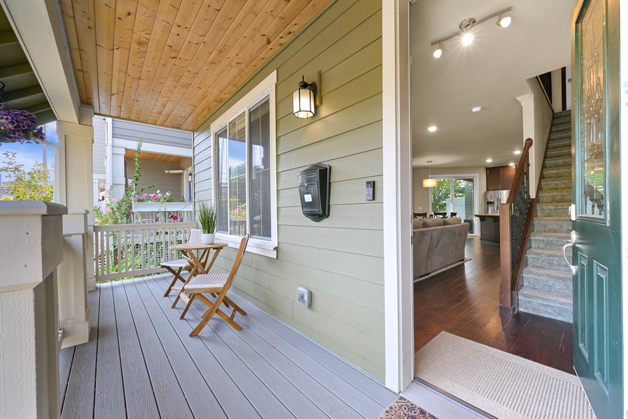 Step onto the inviting front porch—a perfect space to relax while staying close to the vibrant energy of downtown.