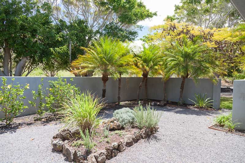 Zen garden and courtyard off the dining room