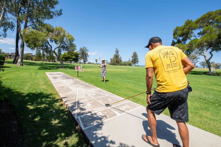 Have fun with family or guests at the on-site shuffleboard court—an entertaining way to enjoy the tropical outdoors.
