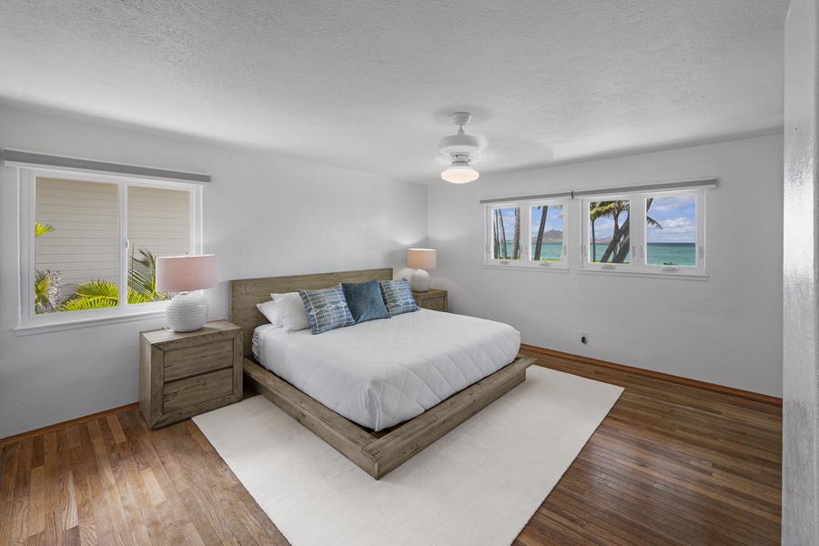 Guest Bedroom 2 boasts a king bed and ocean views