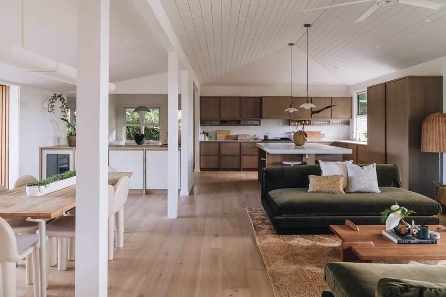 Open sightlines and natural light create a welcoming space to gather and relax.