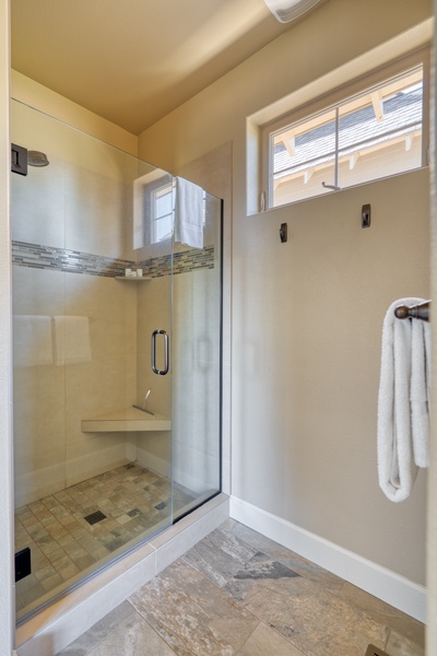 Primary bathroom ensuite with a walk-in shower