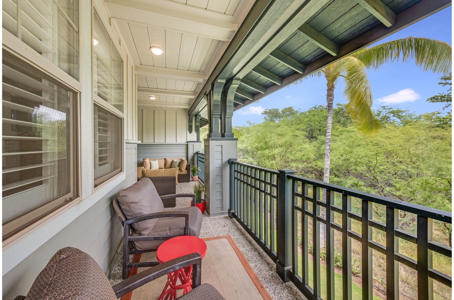 More space to relax on the primary bedroom balcony