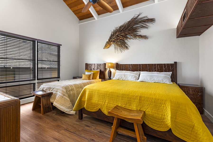 Guest bedroom featuring 1 King bed & 1 Twin bed