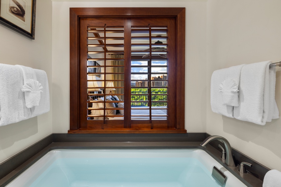 Relax in our inviting soaking tub, a nice spot after a day of exploration.