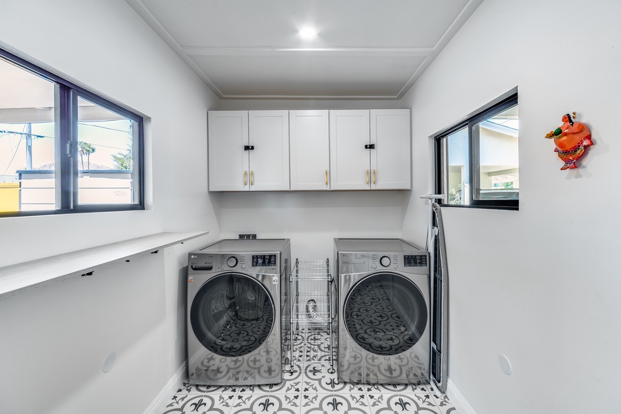 Modern full laundry makes your stay simple!