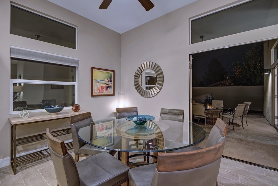 DINING ROOM TO PATIO NIGHT