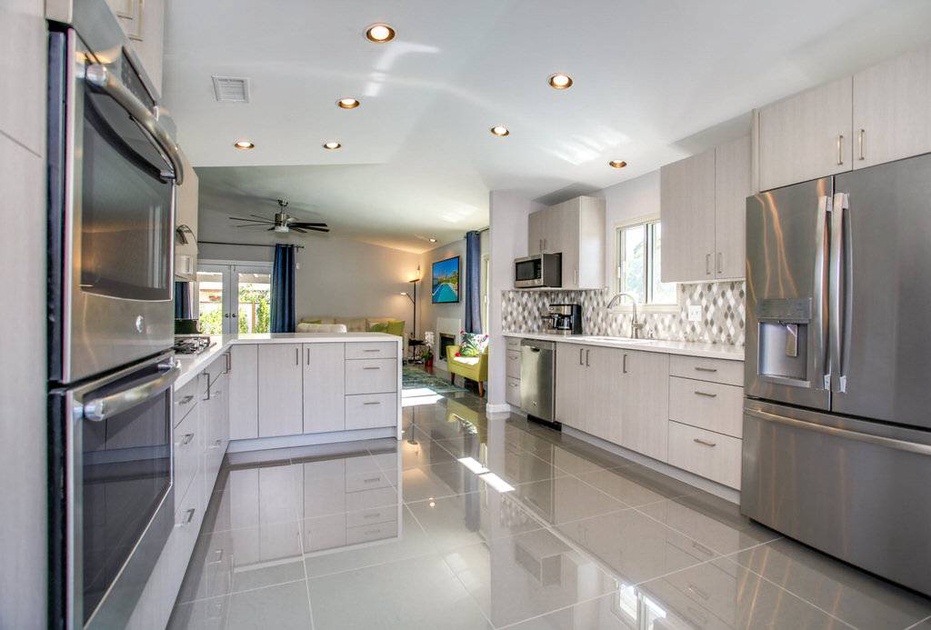 Kitchen facing Living room