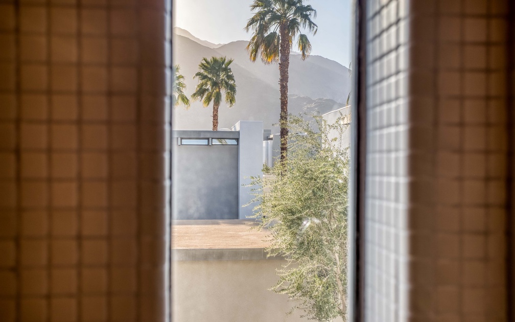 looking through pedestrian gate