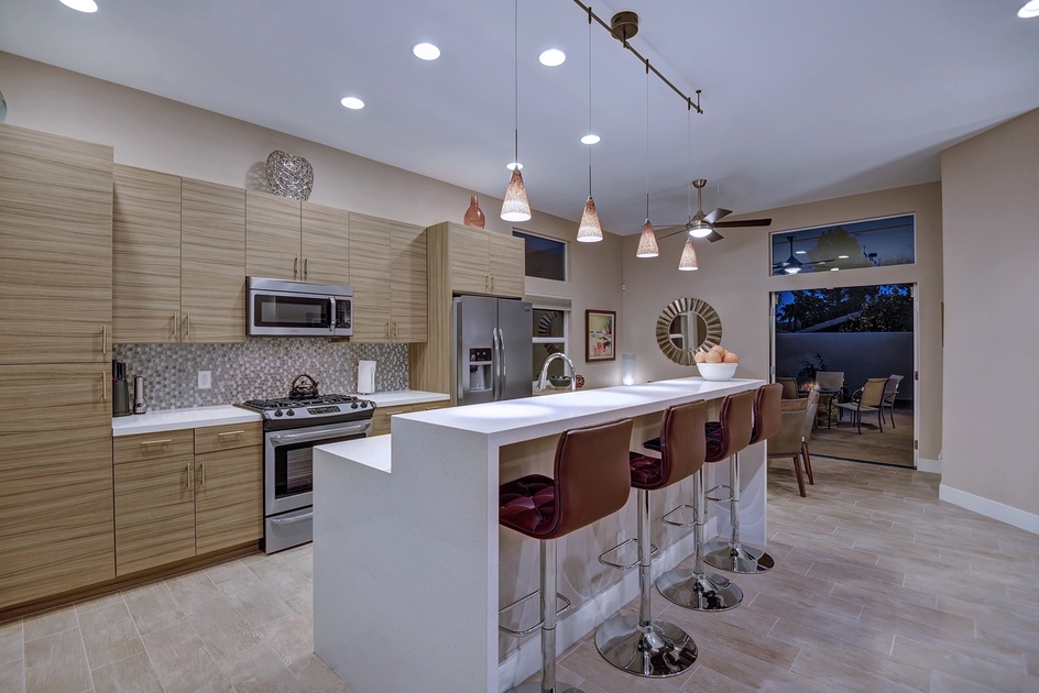 KITCHEN TO PATIO NIGHT