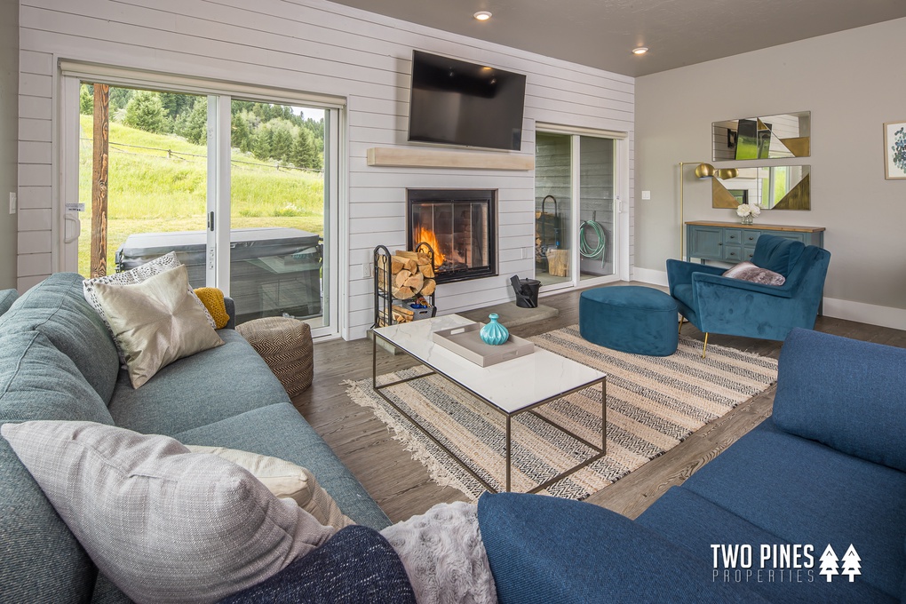 Large Family Room with Fireplace