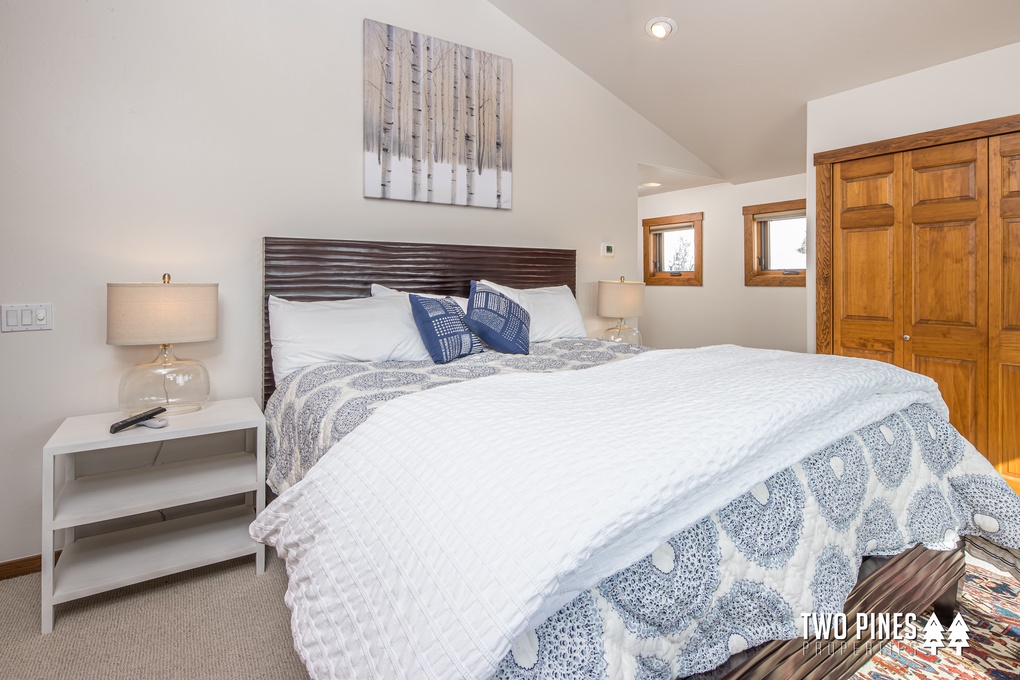 Primary Bedroom with King Bed and Flatscreen TV