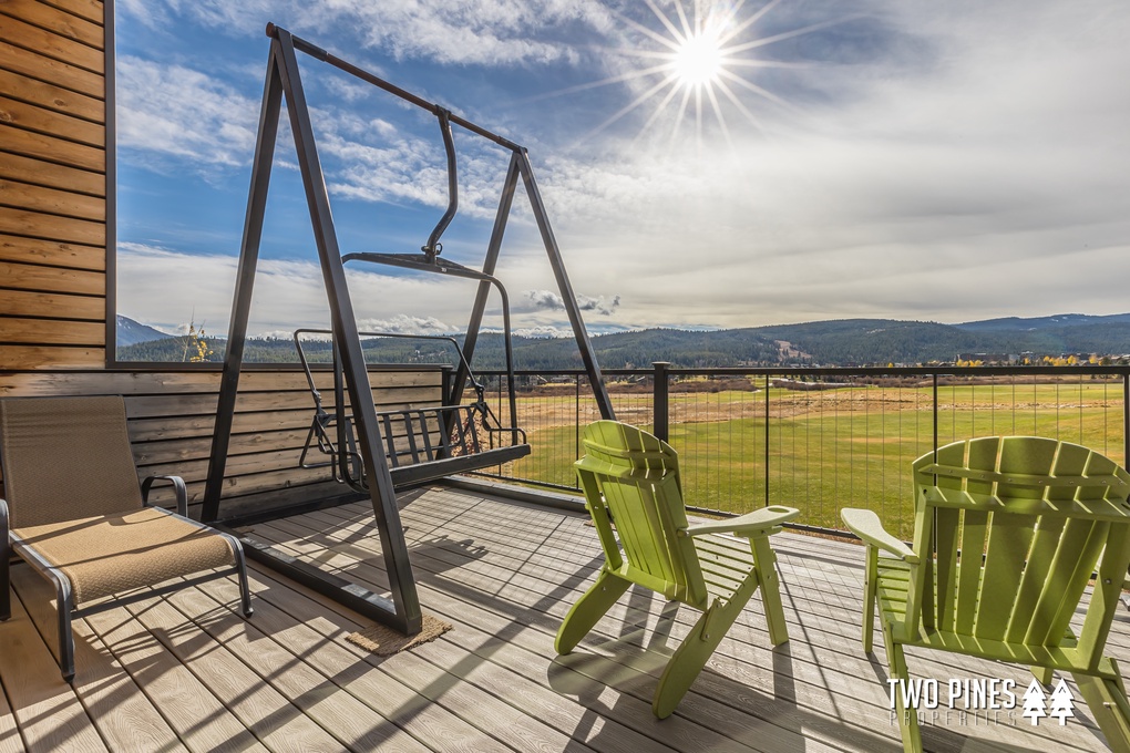Swing into Breathtaking Views from the Primary Deck