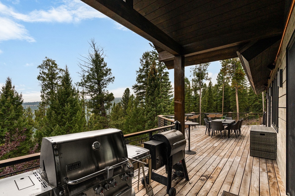 Private Outdoor Deck w/ Smoker and Grill