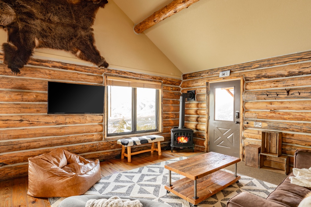 Living Area with Gas Fireplace