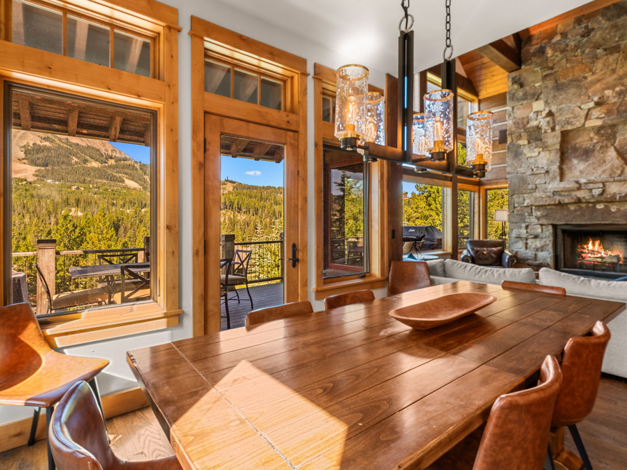 Modern Dining Room with Private Deck Entry