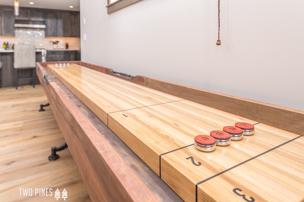 Sandless Shuffleboard Table in Livingroom