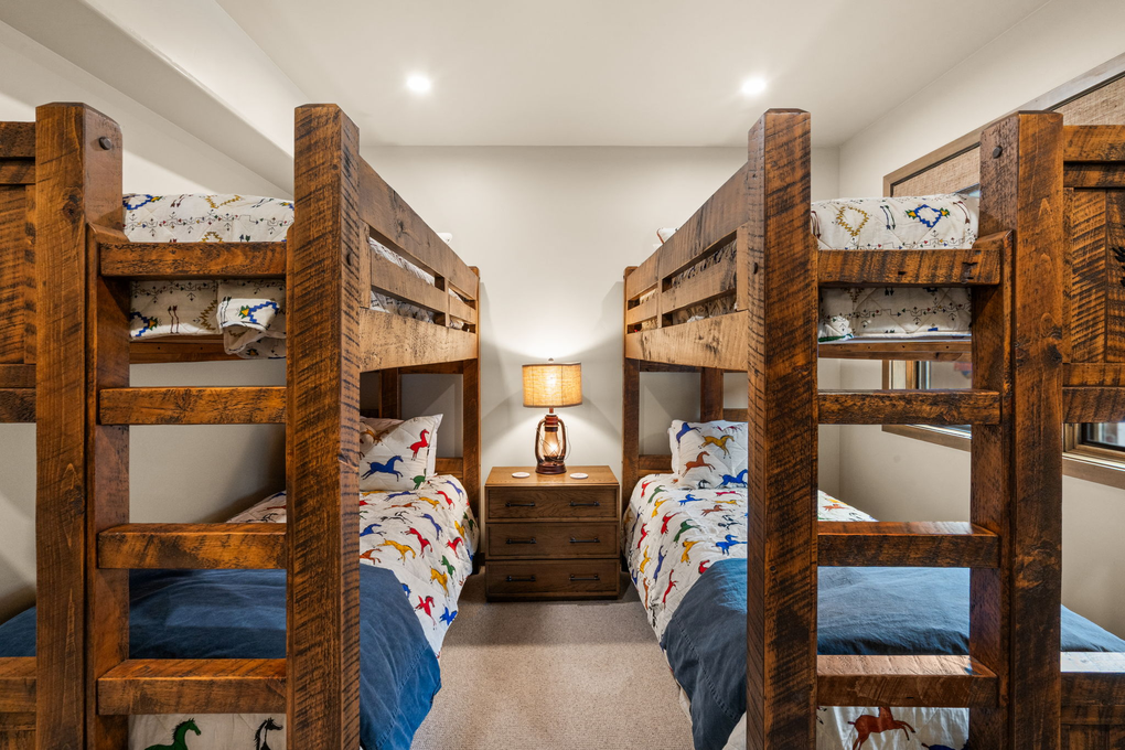 Bunk Bedroom with 2 twin over twin bunks (lower level)