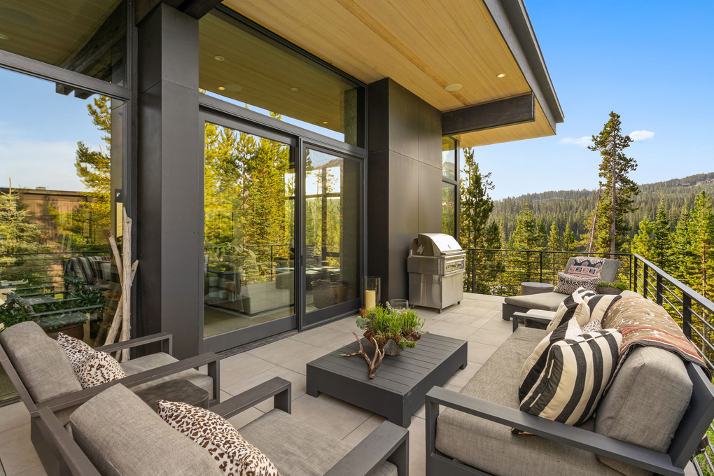 Exterior Patio with Seating and Grill