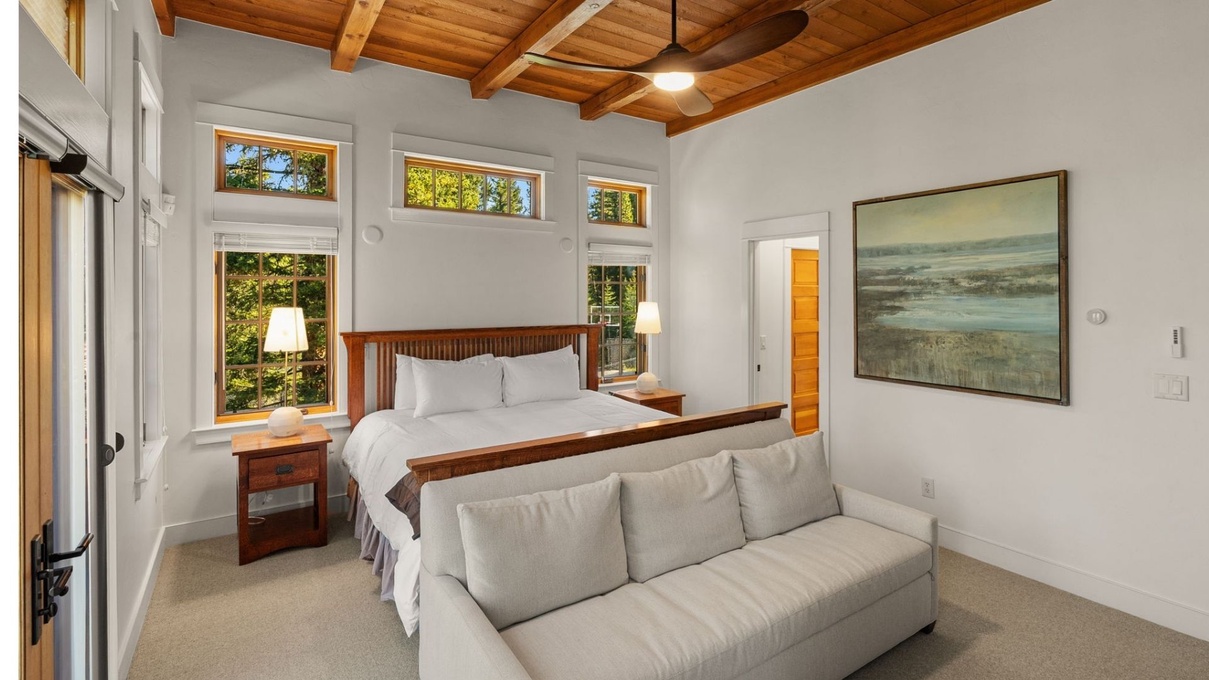 Primary King Suite with Deck Access