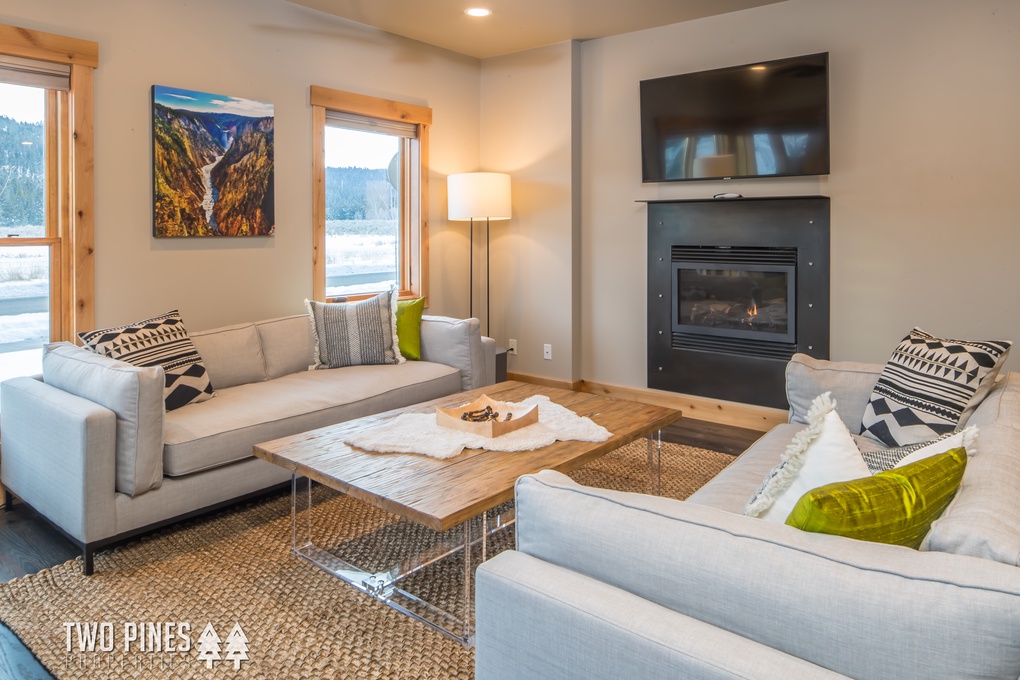 Living Area with Gas Fireplace