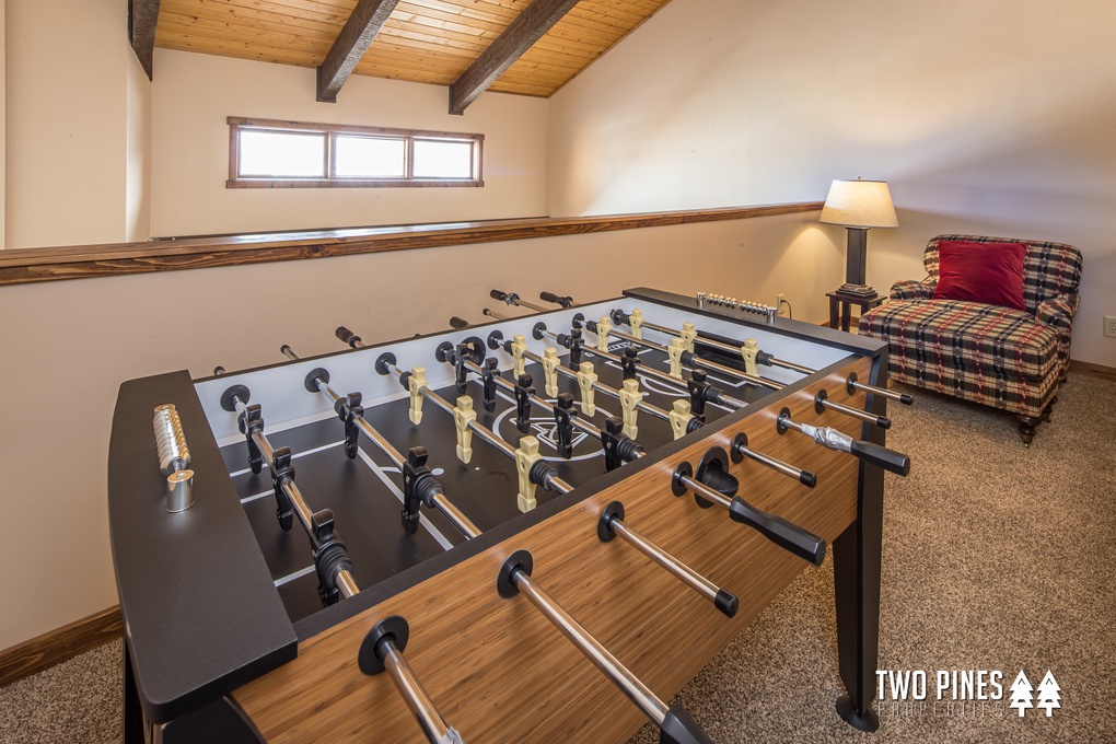 Foosball Table Located in the Upper Loft Area