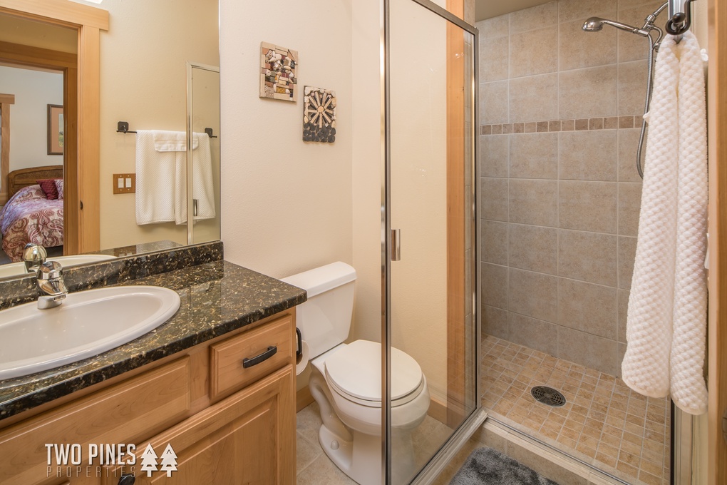 Lower Level Guest Bathroom with Walk-In Shower