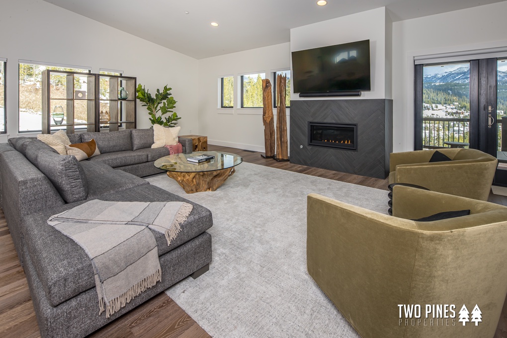 Living Area with Gas Fireplace