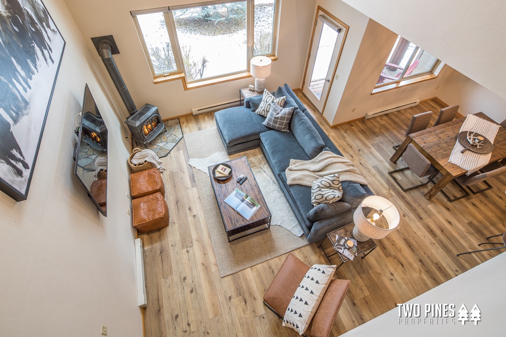 Open Concept Living Room with Gas Fireplace