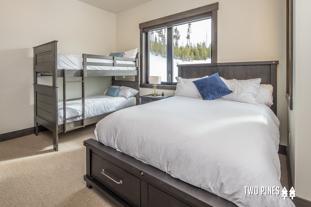 Bunk Room with Twin Bunk Bed and Queen Bed