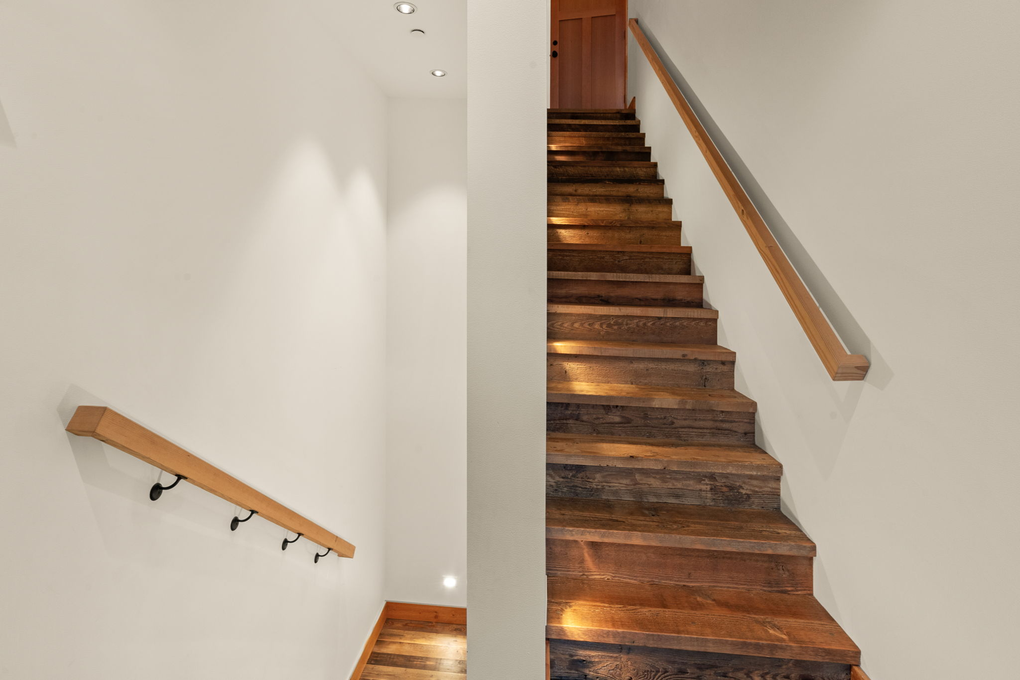 Main Floor Stairs up to In-Law Suite/Upstairs Main Floor Loft and Stairs Down to Downstairs