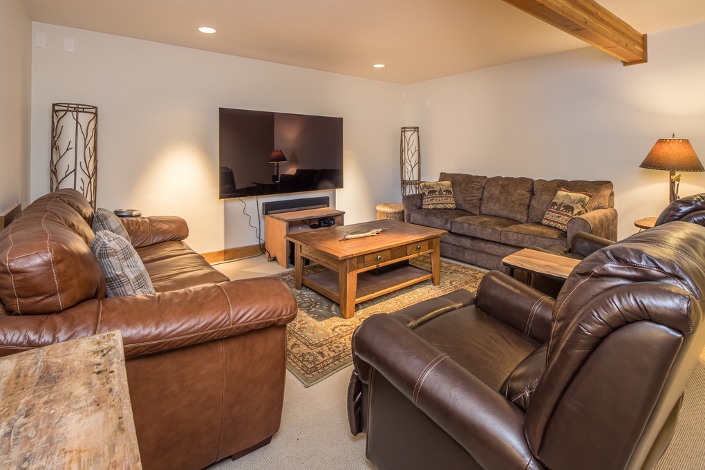 Lower Level Great Room  With Massive 70 Inch TV